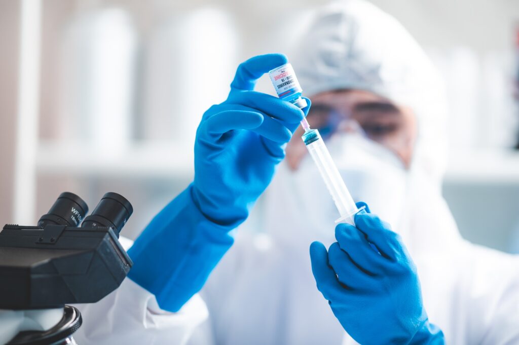 Health care researchers working in life science laboratory, medical science